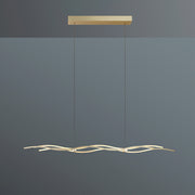 Escale, Pendelleuchte Silk 2.0, 120cm Blattgold, stilvolle Pendelleuchte