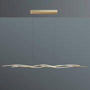 Escale, Pendelleuchte Silk 2.0, 160cm Blattgold, hochwertige Esstischbeleuchtung