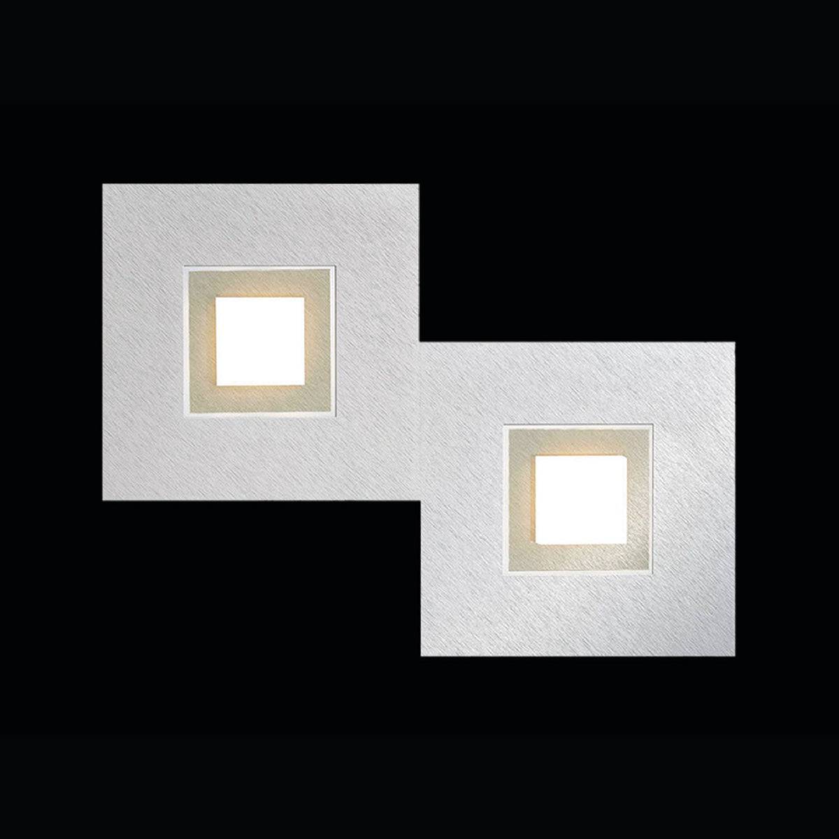 Grossmann, Wand-/ Deckenleuchte Karree 2-flammig, Alu-Champagner, Produktbild