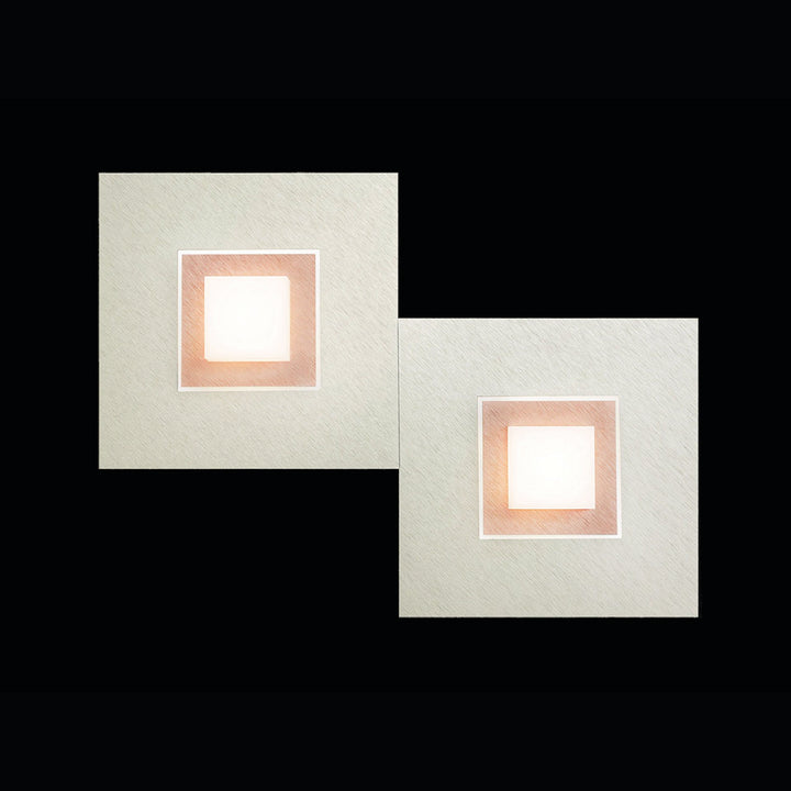 Wand-/ Deckenleuchte Karree 2-flammig