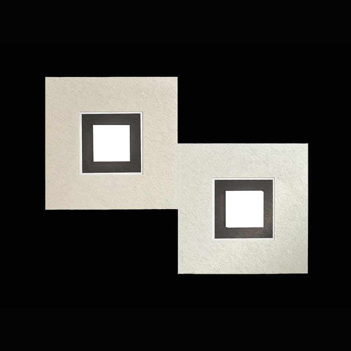 Wand-/ Deckenleuchte Karree 2-flammig