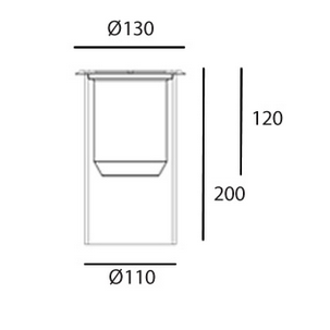 Außenbodeneinbauleuchte, stahl inkl. Bodeinbaugehäuse