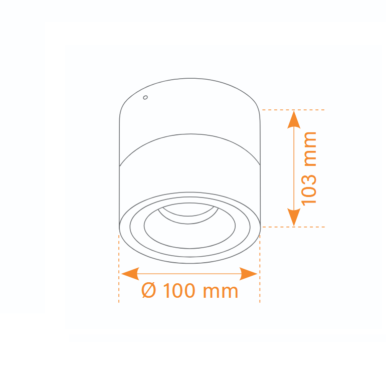 Aufbaustrahler Luca Pro 1-flammig