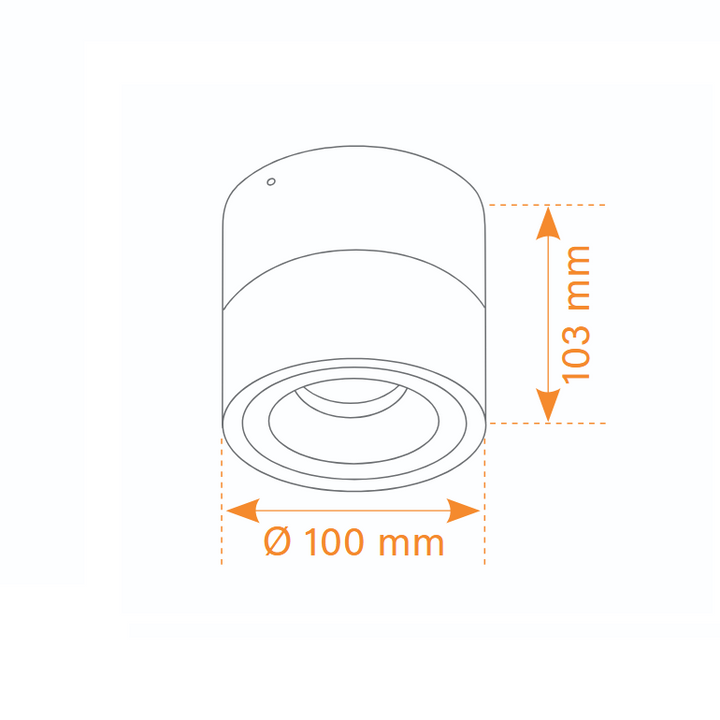 Aufbaustrahler Luca Pro 1-flammig
