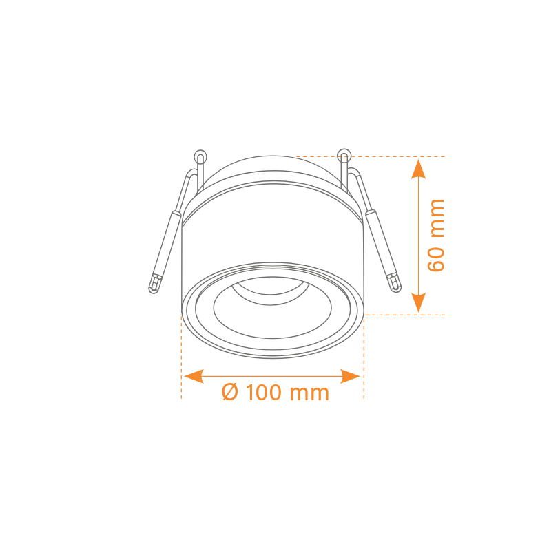 Halbeinbaustrahler Luca Pro