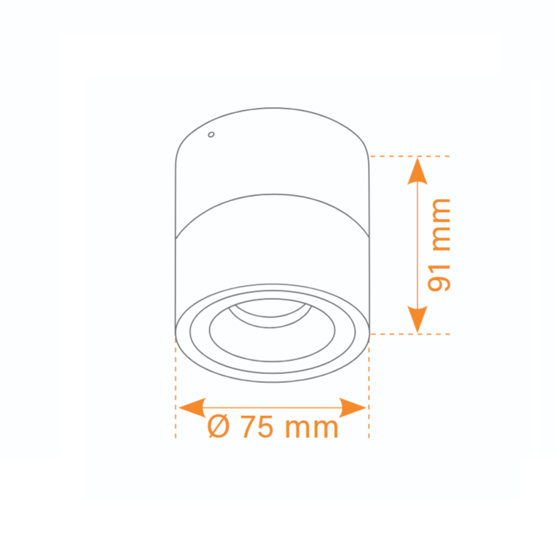 Aufbaustrahler Luca Pro Mini 1-flammig