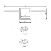 Mantra, LED-Einspachtelprofil Lui, Skizze, technische Lichtplanung