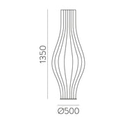 ACB Stehleuchte Mirta, Skizze, 135cm
