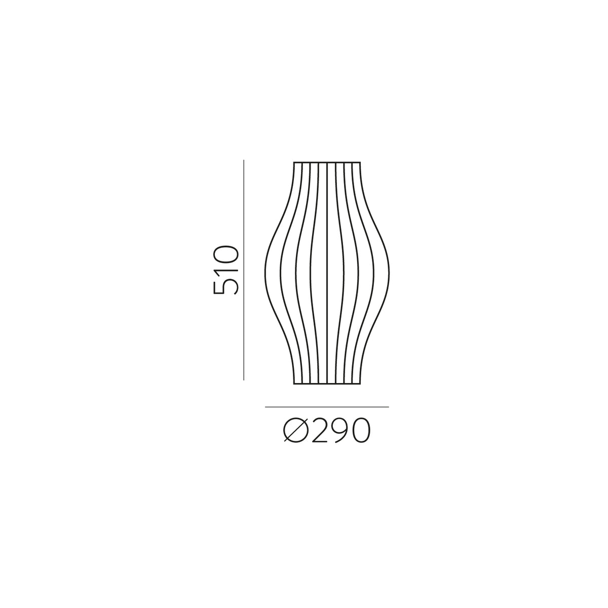 ACB Stehleuchte Mirta, 50cm, Skizze
