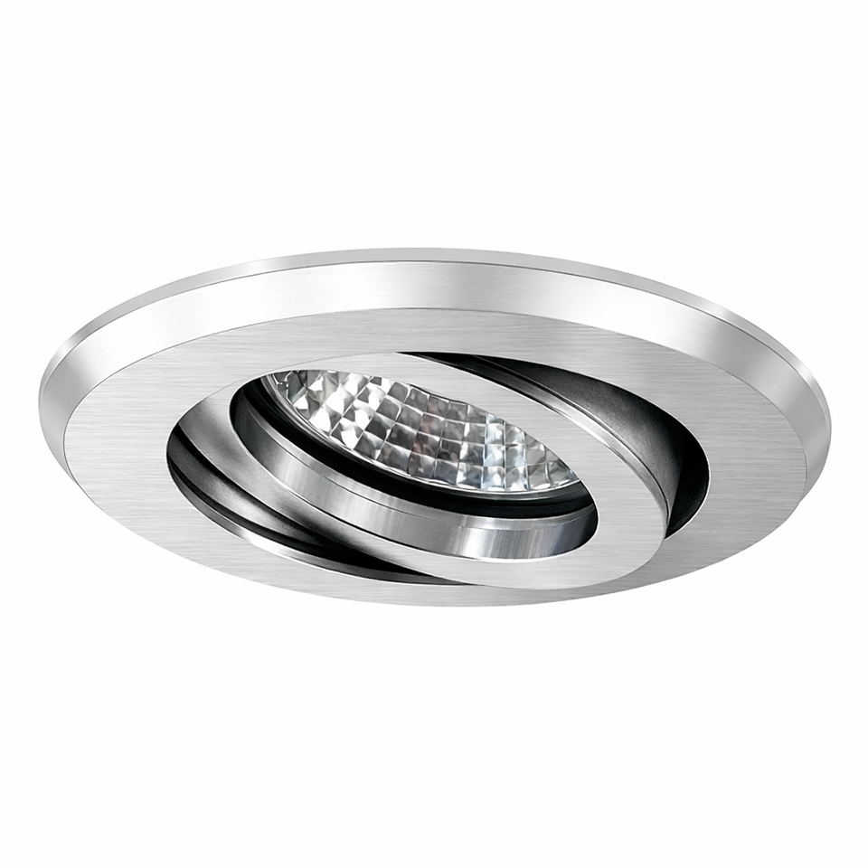 Mobilux, Einbaustrahler Moa Disc, Aluminium poliert, hochwertige Einbaubeleuchtung