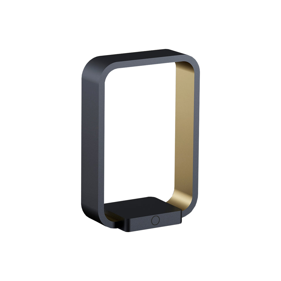 Artdelight, Tischleuchte Modesto, Schwarz-Gold, stilvolle Tischbeleuchtung