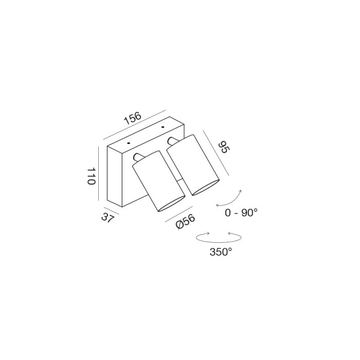 Wandleuchte Nero CCT