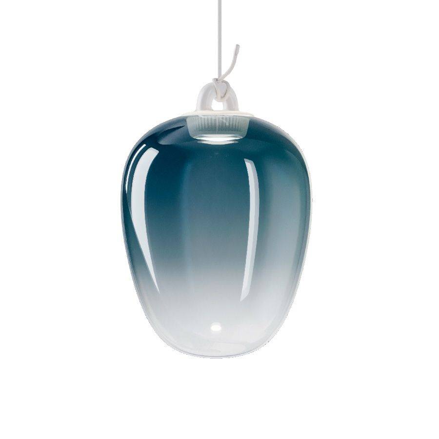 Lodes, Pendelleuchte Oblo ohne Baldachin, Blaumetallic medium, Produktbild