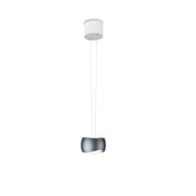 Oligo, Pendelleuchte Curved, 1-flammig Weiss Basalt, hochwertige Lichtlösung