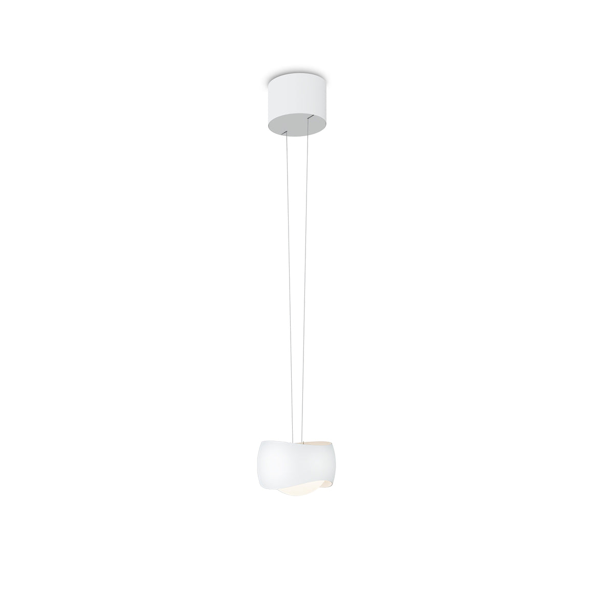 Oligo, Pendelleuchte Curved, 1-flammig Weiss Weiss, stilvolle Pendelleuchte
