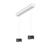 Oligo, Pendelleuchte Curved, 2-flammig Weiss Schwarz, moderne Lichtlösung