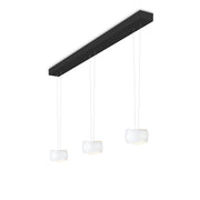 Oligo, Pendelleuchte Curved, 3-flammig Schwarz Weiss, moderne Lichtlösung