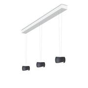 Oligo, Pendelleuchte Curved, 3-flammig Weiss Schwarz, stilvolle Lichtlösung
