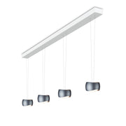 Oligo, Pendelleuchte Curved, 4-flammig Weiss Basalt, hochwertige Raumbeleuchtung