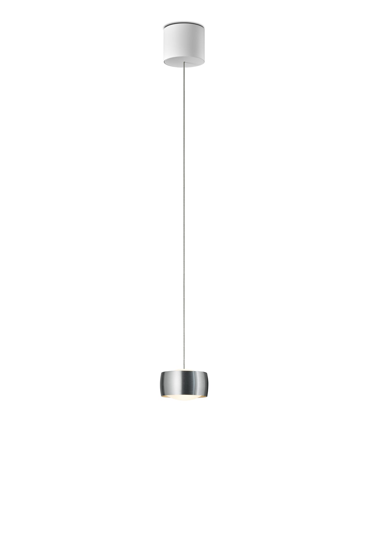 Oligo, Pendelleuchte Grace, 1-flammig Weiss Aluminium, hochwertige Pendelleuchte