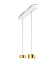 Oligo, Pendelleuchte Grace, 2-flammig Aluminium Gold, moderne Pendelleuchte