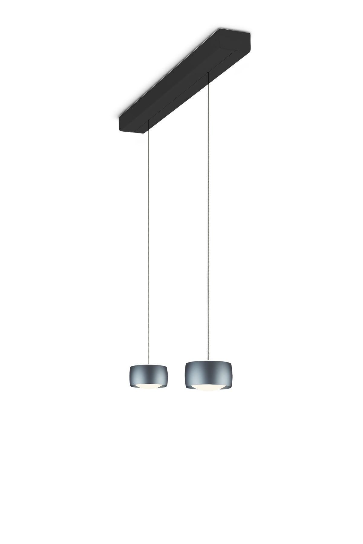 Oligo, Pendelleuchte Grace, 2-flammig Basalt, moderne Raumbeleuchtung