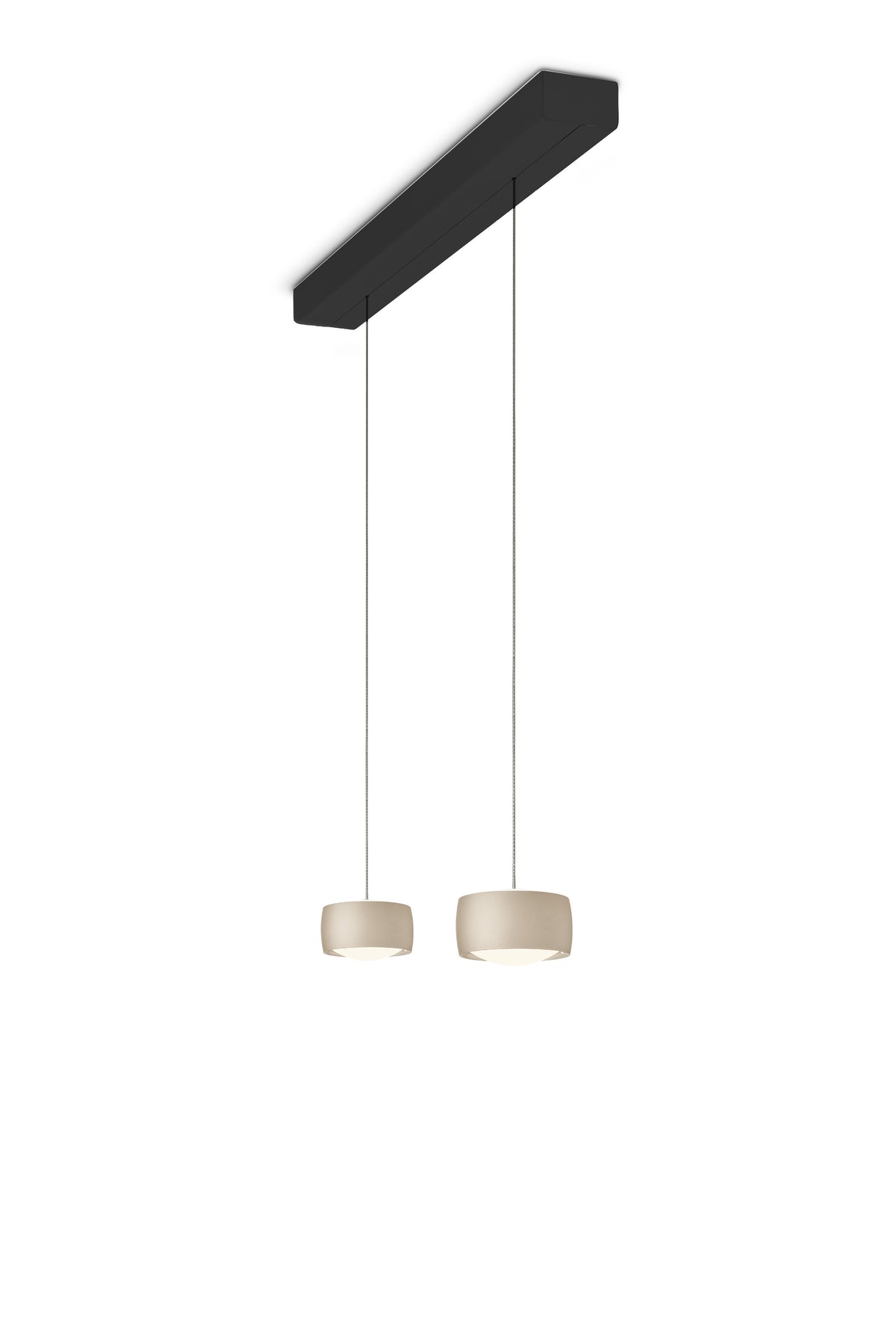 Oligo, Pendelleuchte Grace, 2-flammig Schwarz Cashmere, moderne Lichtlösung
