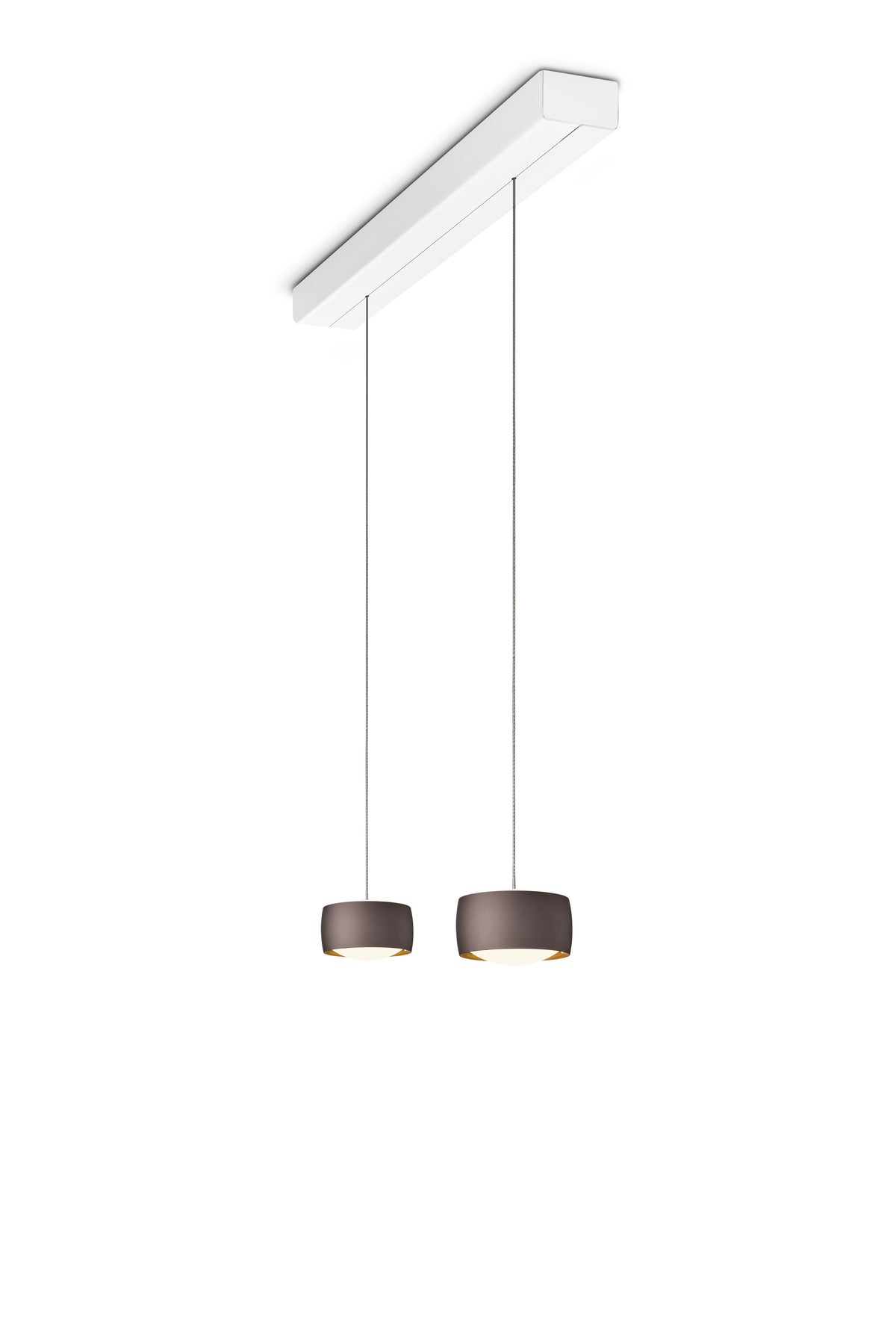 Oligo, Pendelleuchte Grace, 2-flammig Weiss Braun, stilvolle Pendelleuchte