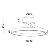 Artdelight, Deckenleuchte Oregon, Skizze, technische Lichtplanung