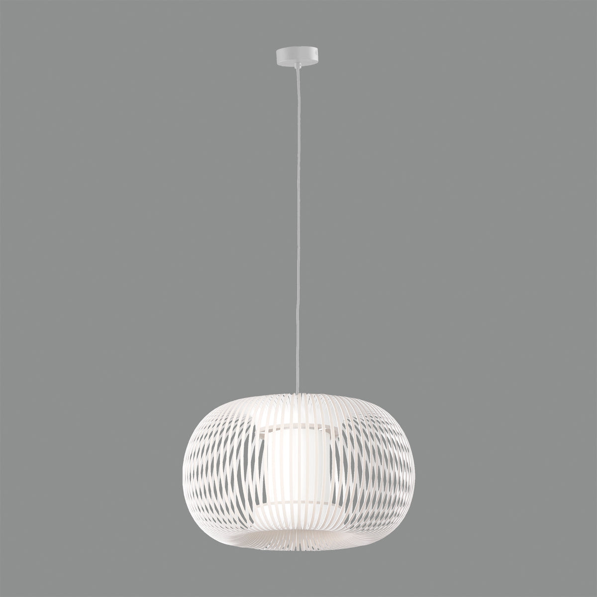ACB Iluminacion, Pendelleuchte Mirta, 38cm Weiss, moderne Lichtlösung