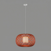 ACB Iluminacion, Pendelleuchte Mirta, 38cm Weiss Ziegelrot, stilvolle Pendelleuchte
