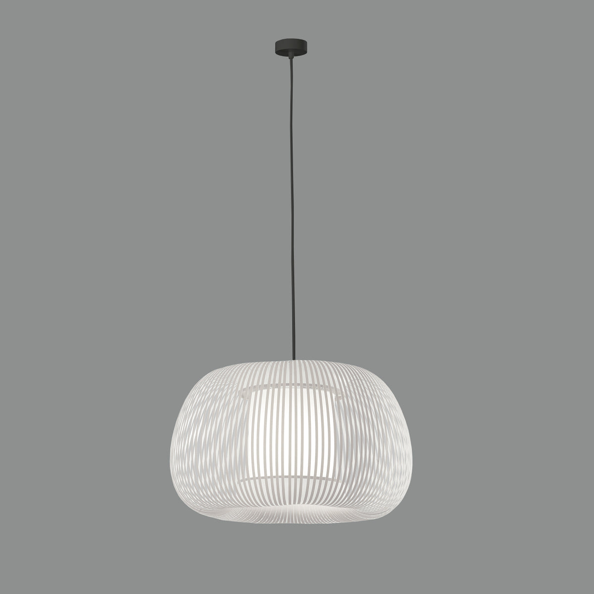 ACB Iluminacion, Pendelleuchte Mirta, 45cm Schwarz Weiss, moderne Raumbeleuchtung