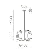 ACB Iluminacion, Pendelleuchte Mirta, 45cm Skizze, professionelle Lichtplanung