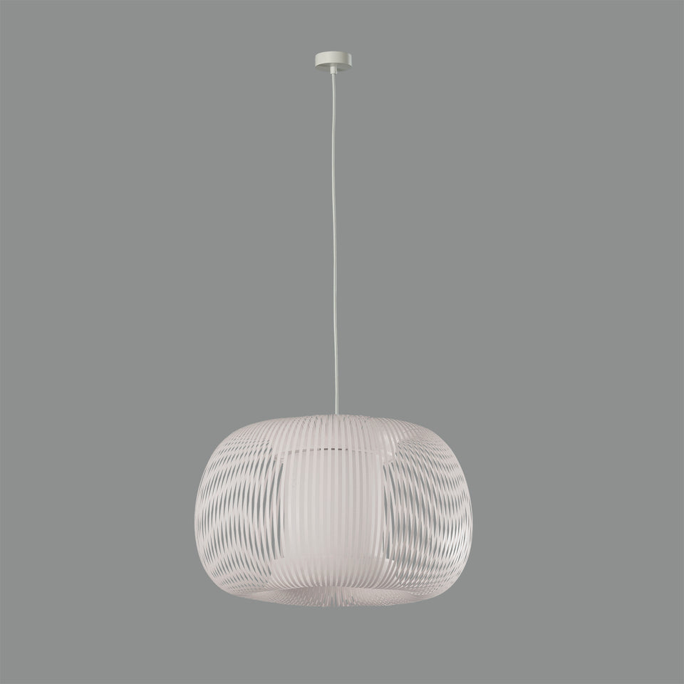 ACB Iluminacion, Pendelleuchte Mirta, 45cm Weiss, stilvolle Pendelleuchte