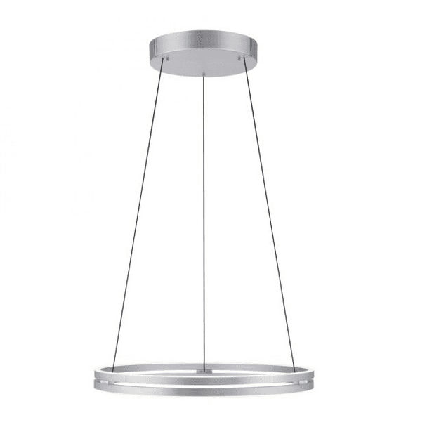 E-Loop Pendelleuchte in silberner Optik mit moderner LED-Technologie
