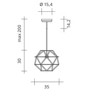 Urban Lighting, Pendelleuchte Euclide, 35cm Skizze, technische Lichtplanung