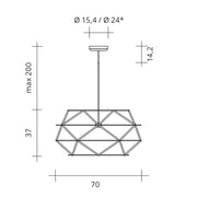 Urban Lighting, Pendelleuchte Euclide, 70cm Skizze, technische Lichtplanung