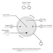 Pure, Pendelleuchte E-Vitrum elektrisch, Bedienung, Detail