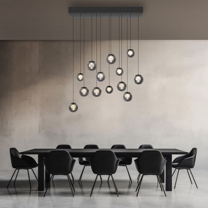 Pure, Pendelleuchte Popup länglich, Raumbild, moderne Lichtlösung