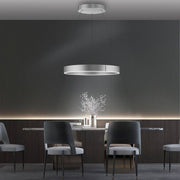 Pure, Pendelleuchte E-Clipse elektrisch, Aluminium 70cm, Raumbild