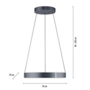 Pure, Pendelleuchte E-Clipse elektrisch, Anthrazit 70cm, Skizze