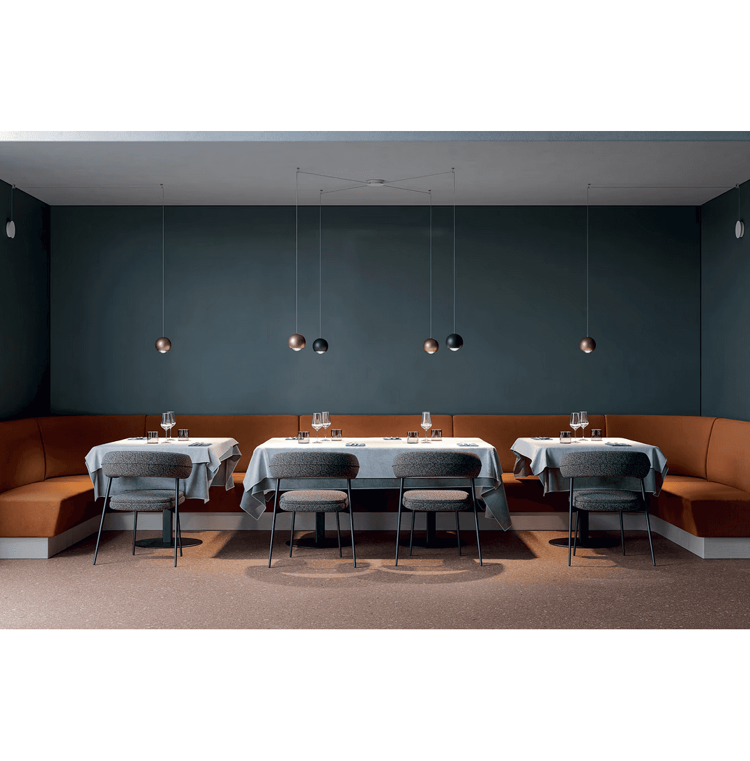 Lodes, Pendelleuchte Spider ohne Baldachin, Raumbild Esszimmer