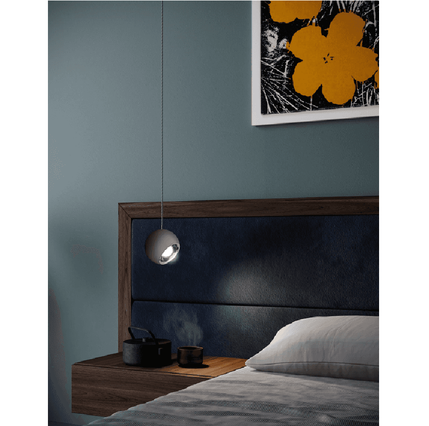 Lodes, Pendelleuchte Spider ohne Baldachin, Raumbild Schlafzimmer