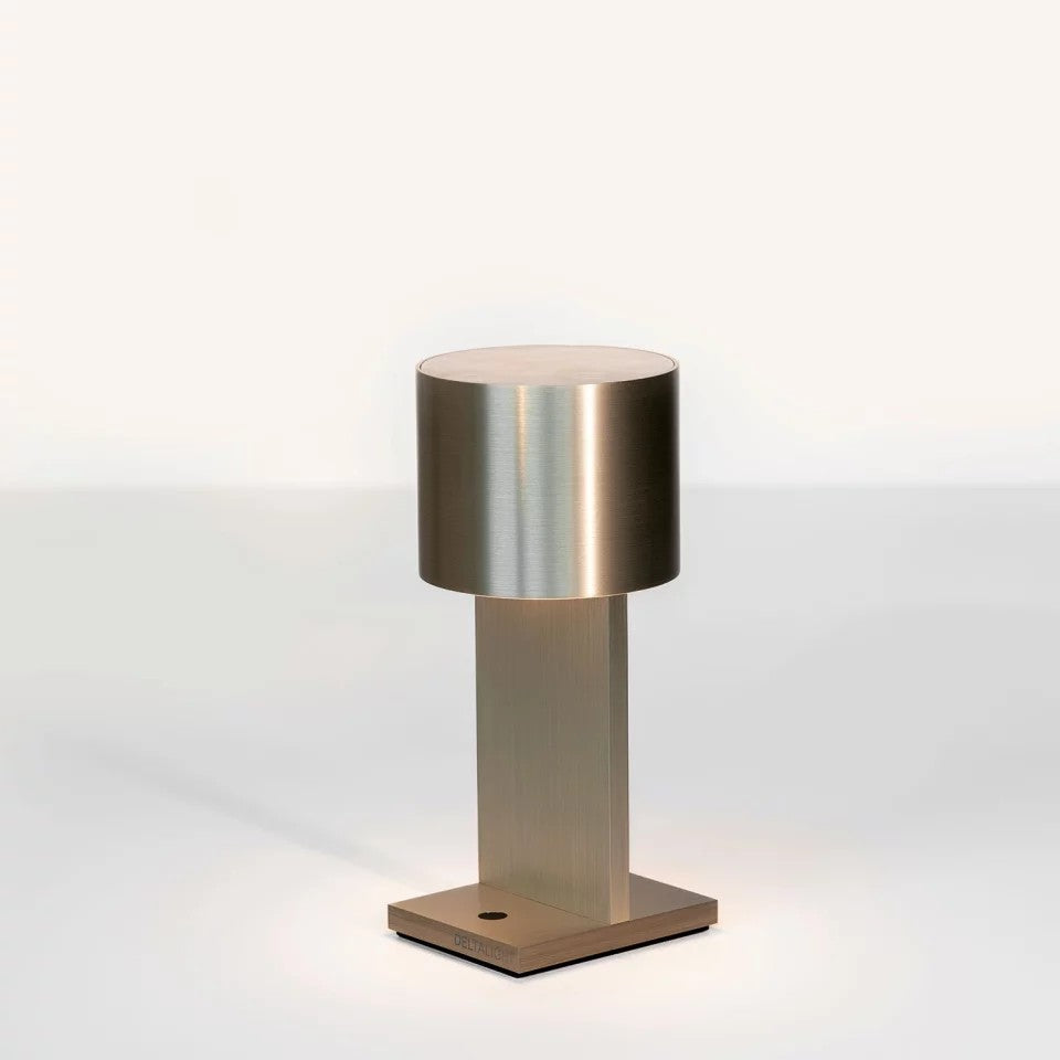 Delta Light, Akku-Tischleuchte Pisco, Gold, stilvolle Akku Beleuchtung
