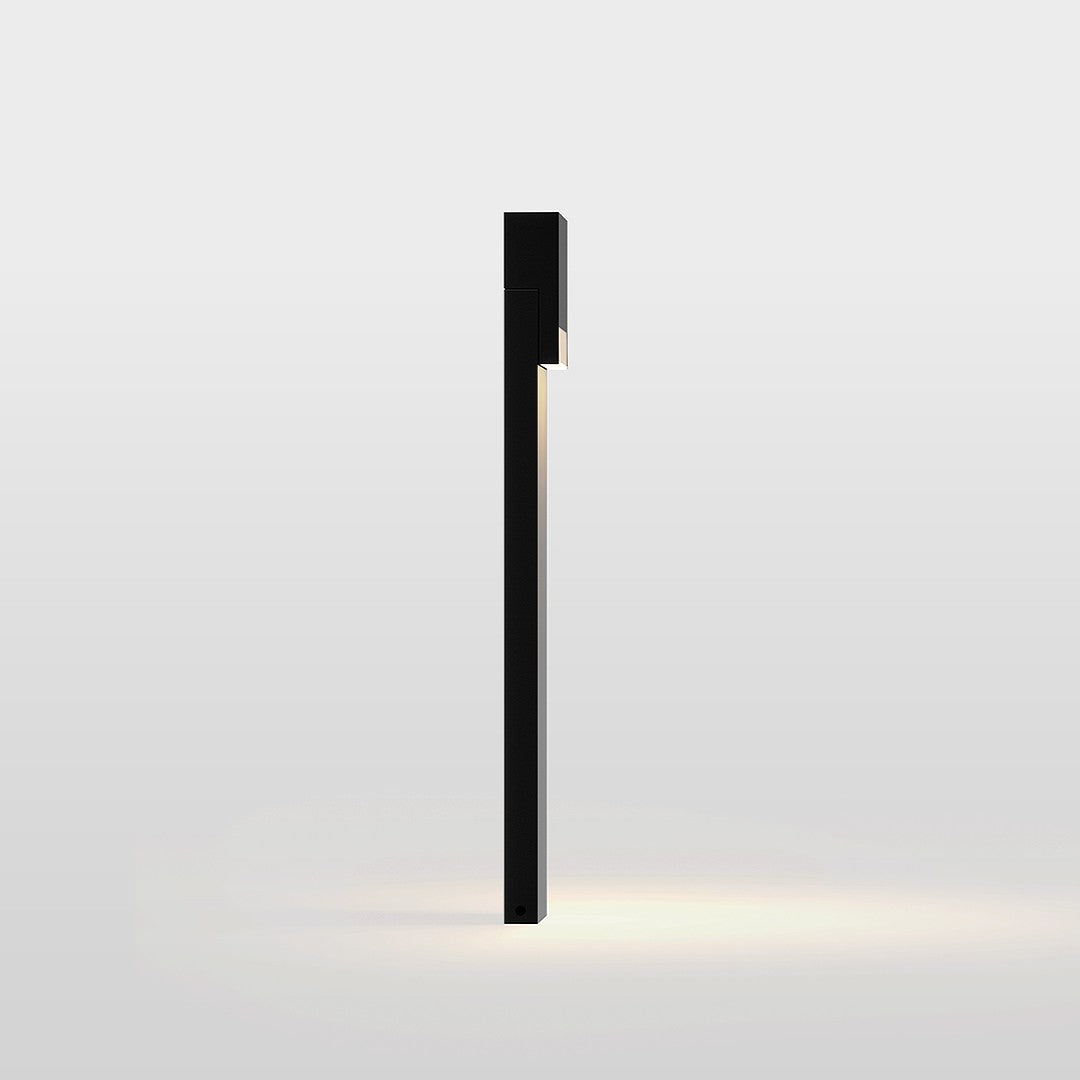IP44.de, Pollerleuchte li.4, Schwarz Detail, moderne Pollerleuchte