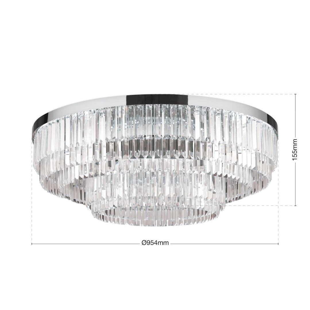 Deckenleuchte Prism, 24 Karat vergoldet/verchromt
