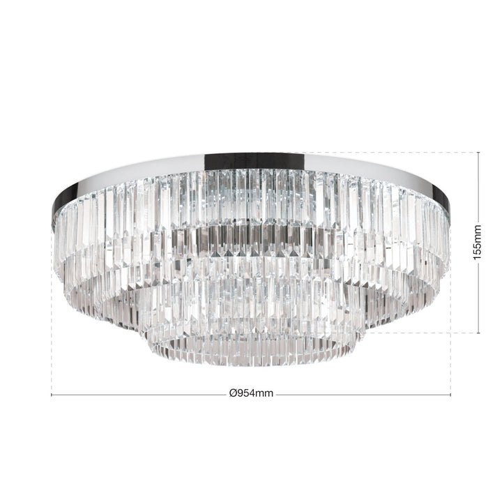 Deckenleuchte Prism, 24 Karat vergoldet/verchromt
