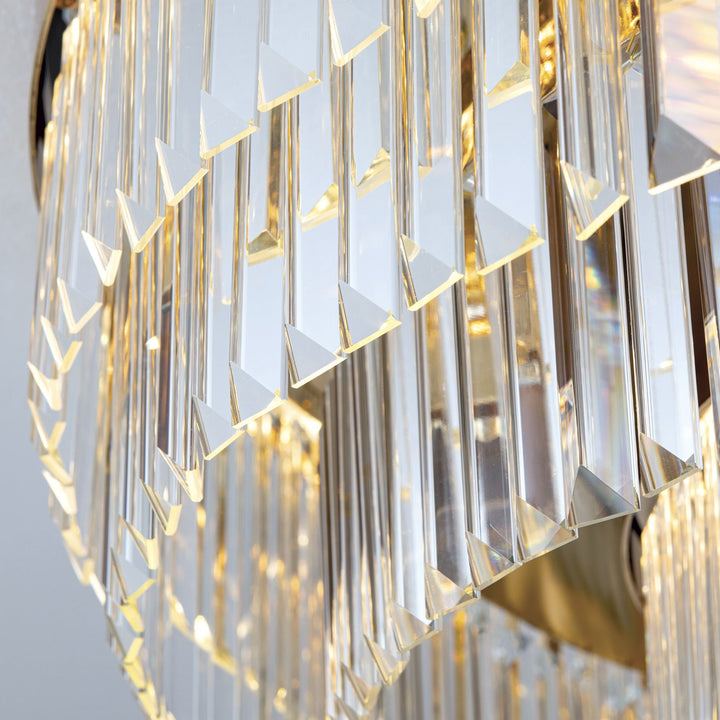 Deckenleuchte Prism, 24 Karat vergoldet/verchromt