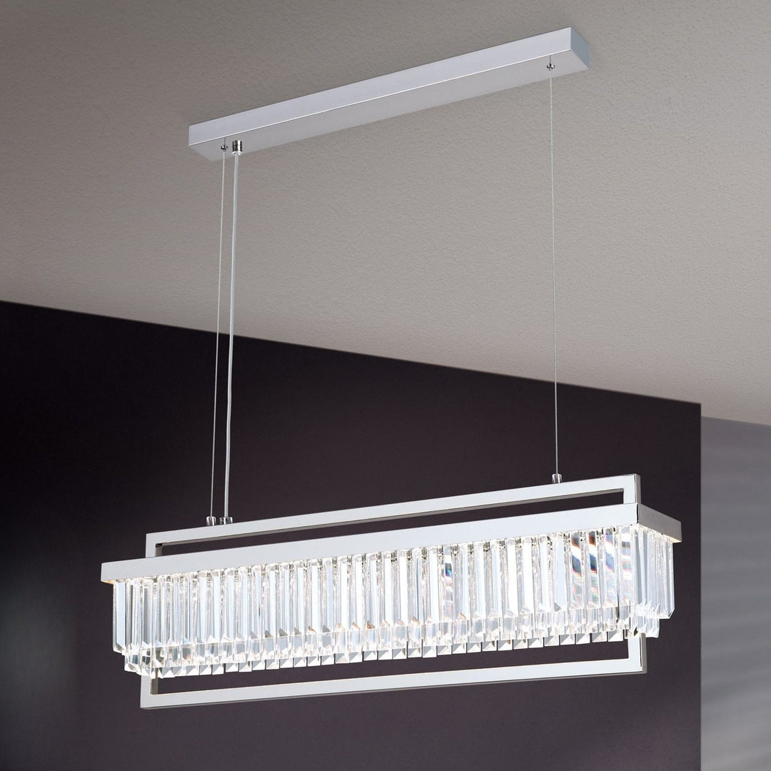 Pendant lamp Prism, rectangular, 24 carat