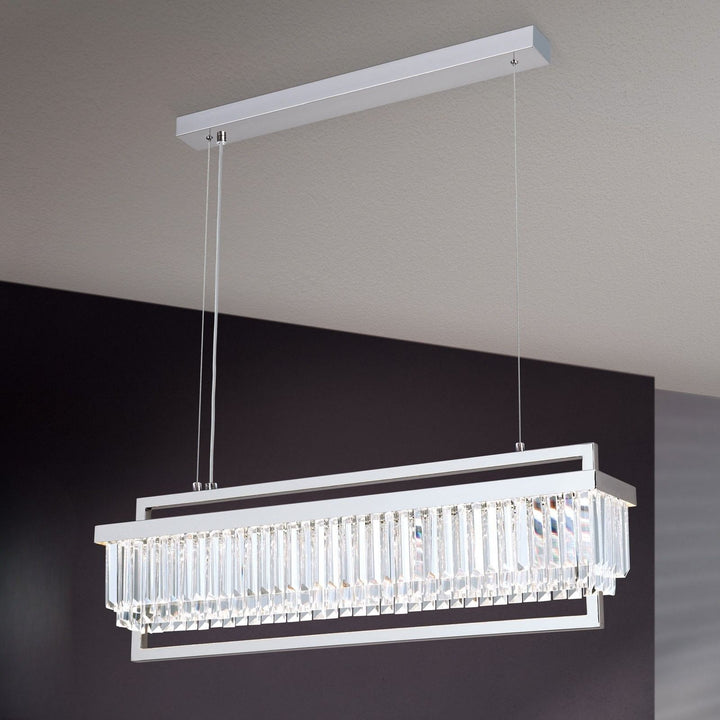 Pendant lamp Prism, rectangular, 24 carat